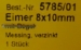 Eimer mit Bügel, Aluminium gedreht, Ø 8 x 10 mm, 1 Stück