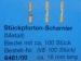Stückpforten-Scharniere,  ca. 16 mm lang, 100 Stück