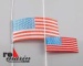 Flaggensatz USA, 2 Stück,  25x40 mm + 15x30 mm