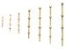 Relingstütze 10mm 3 Durchz(10 Stück)