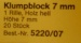 Klumpblock (Holz), hell, 7 mm