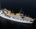 Königsyacht Norge  1:60 Bausatz, Gesamtlänge 1,33 cm