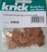 Kupferplatten,geprägt, 6 x 12 mm, 100 Stück
