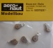 Block mit 1 Rolle, vernickelt, 5 Stück, . 7x10mm, 3 mm dick