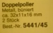Doppelpoller Metall, Länge 32 mm, Breite 11 mm, Höhe 16 mm