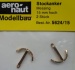 Stockanker, metall, Höhe 17mm, Breite 15 mm, 2 Stück