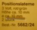 Positionslaternen, messing,  Ø 12 x 10 mm, rot/grün, 1 Paar