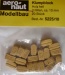 Klumpblöcke, Holz, hell, mit 3 Rillen, 10 mm, 20 Stück