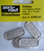 Gräting (Metall, vernickelt) m. Prägung, 31 x 13 mm, 5 Stück