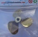 Schiffsschraube M 4, messing, Ø 40 mm, 3-Blatt, spitze Nabe