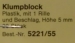 Klumpblock (Plastik), 5 mm Höhe, 1 Rille, 20 Stück
