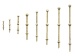 Relingstütze 40mm 2 Durchz(10 Stück)