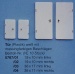 Tür (plastik) L weiss  36 x 17mm, 10 Stück