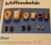 Eimer,  Höhe 3 mm,   Ø 3 mm,  messing , 10 Stück