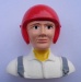 Pilotenfigur, farbig, handbemalt, Breite; 53 mm, Höhe; 48 mm