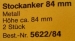Stockanker, Metall, Höhe 84 mm, 2 Stück