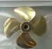 Power-Prop, 4-Blatt, messing,  Ø 40 mm, stumpfe Nabe