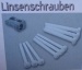 Polyamid-Linsenschrauben M 6 x 60 mm, 10 Stück