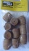 Fässer, Holz, dunkel, 23 mm hoch, 10 Stück
