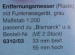 Entfernungs-Messer mit Funkmeßgerät, 33 mm breit, 55 mm hoch