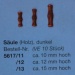 Säulen Holz dunkel, 12 mm, 10 Stück