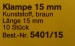 Klampen,  Plastik,  15 mm lang, 10 Stück