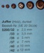 Juffern, Holz, dunkel,  3,5 mm, 20 Stück