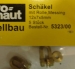 Schäkel MS (Metall) mit Rolle, 5 Stück, 12 x 7 x 5 mm