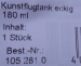 Kunstflugtank eckig 180 ml