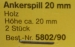Ankerspill, Holz, ca. 20 mm hoch, 2 Stück