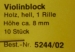 Violinblöcke, Holz, hell, mit 1 Rille, 8 mm hoch, 10 Stück
