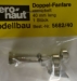 Doppelfanfare, vernickelt, 40 mm lang, 1 Stück