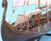 Wikingerschiff Dreki 1:40 Baukasten, Länge 60 cm