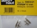 Klampen, Metallguss, vernicktelt, L/B/H 13x3,5x6 mm, 2 St.