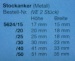 Stockanker, metall, Höhe 30mm, Breite 23 mm, 2 Stück