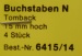 Buchstabe N. 15mm, 4 Stück