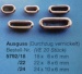Ausguss (Durchzug vernickelt) 22 x 8 x 8 mm, 20 Stück