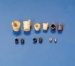 Eimer,  Höhe 6 mm,  Ø 5 mm, Metall brüniert , 10 Stück