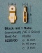 Block mit 1 Rolle, 15 mm lang, 6 mm breit, 3 mm dick