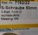 Schiffsschraube M 4, messing, Ø 50 mm, 3-Blatt, spitze Nabe
