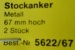 Stockanker, Metall, Höhe 67mm, 2 Stück
