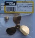 Schiffsschraube, messing,  Ø 60 mm, M 4 L, 3-Blatt