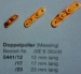 Doppelpoller, Messing, 17 mm lang, 6 Stück