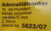 Admiralsanker 85 x 70 mm, Metall vergoldet, 2 Stück