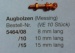 Augbolzen (Messing)  15 mm, 10 Stück