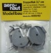 Doppelflak  3.7 cm, Pladstik, grau, Maßstab 1:200, 5 Stück