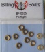 Bullaugen aus Messing ohne Glas, Außen-Ø 7 mm, Bund-Ø 6 mm