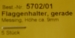 Flaggenhalter, messing, 9 mm hoch, 5 Stück