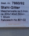 Gitter-Blech aus Metall, Stahl verzinkt, 1 Stück