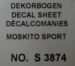 Dekorbogen Moskito Sport